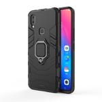 PC + TPU Shockproof Protective Case for Vivo NEX A , with Magnetic Ring Holder(Black)