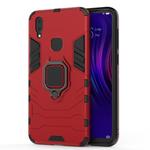 PC + TPU Shockproof Protective Case for Vivo V11i, with Magnetic Ring Holder(Red)