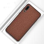 Shockproof Cloth Texture PC+ TPU Protective Case for Meizu 16s (Brown)