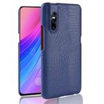 Shockproof Crocodile Texture PC + PU Protective Case for Vivo V15 Pro (Blue)