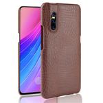Shockproof Crocodile Texture PC + PU Protective Case for Vivo V15 Pro (Brown)
