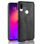 Shockproof Crocodile Texture PC + PU Case for Meizu Note 9 (Black)