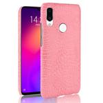 Shockproof Crocodile Texture PC + PU Case for Meizu Note 9 (Pink)