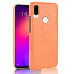 Shockproof Crocodile Texture PC + PU Case for Meizu Note 9 (Yellow)
