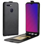 Business Style Vertical Flip Leather Protective Back Cover Case for OPPO F9 (F9 Pro) / OPPO A7x, with Card Slot(Black)