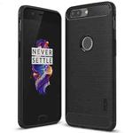 MOFI Brushed Texture Carbon Fiber Shockproof TPU Case for OnePlus 5T(Black)