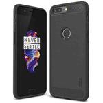 MOFI Brushed Texture Carbon Fiber Shockproof TPU Case for OnePlus 5T(Grey)