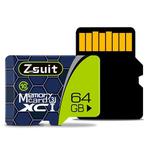 Zsuit 64GB High Speed Class10 Silver Grey TF(Micro SD) Memory Card