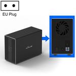 Blueendless USB-B Interface 3.5 inch 2 Bay RAID Combination Array HDD External Enclosure (EU Plug)