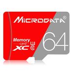 MICRODATA 64GB Class10 Red and Grey TF(Micro SD) Memory Card