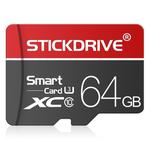 STICKDRIVE 64GB U3 White Line Red and Black TF(Micro SD) Memory Card