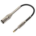 30cm XLR 3-Pin Male to 1/4 inch (6.35mm) Female Plug Stereo Microphone Audio Cord Cable