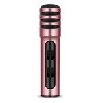 BGN-C7 Condenser Microphone Dual Mobile Phone Karaoke Live Singing Microphone Built-in Sound Card(Pink)
