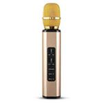 K6 Bluetooth 4.2 Karaoke Live Stereo Sound Wireless Bluetooth Condenser Microphone (Gold)