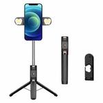 M01S Bluetooth Remote Control Dual Fill Light Tripod Selfie Stick (Black)