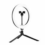 10 inch Adjustable Live Broadcast LED Fill Light Tripod with Phone Clamp