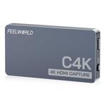 FEEWORLD C4K Video Capture 4K HDMI 60Hz In and Out USB-C Plug and Play for Streaming Gaming Video Conference