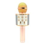WS-858 Metal High Sound Quality Handheld KTV Karaoke Recording Bluetooth Wireless Microphone, for Notebook, PC, Speaker, Headphone, iPad, iPhone, Galaxy, Huawei, Xiaomi, LG, HTC and Other Smart Phones(Rose Gold)