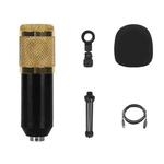 BM-828 Back-pole Diaphragm USB Condenser Microphone Set (Gold)
