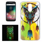 For Motorola Moto G4 Noctilucent Owl Pattern IMD Workmanship Soft TPU Back Cover Case