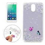 For Lenovo VIBE P1m Variegated Butterflies Pattern Transparent Soft TPU Protective Back Cover Case