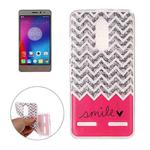 For Lenovo  K6 / K6 Power IMD Concise Style Wave Line and Words Pattern&#160;Soft TPU Back Case