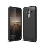 For Huawei  Mate 10 Pro Brushed Texture Carbon Fiber Shockproof TPU Rugged Armor Protective Case (Black)