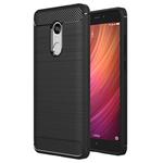 For Xiaomi  Redmi Note 4X Brushed Carbon Fiber Texture Shockproof TPU Protective Case (Black)