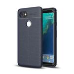 For Google Pixel 2 XL Litchi Texture Full Coverage TPU Protective Back Cover Case (navy)