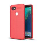 For Google Pixel 2 XL Litchi Texture Full Coverage TPU Protective Back Cover Case (Red)