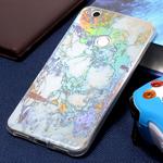 For Huawei  P8 Lite (2017) Grey Gold Marble Pattern Soft TPU Protective Back Cover Case