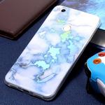 For Huawei  P8 Lite (2017) Blue Gold Marble Pattern Soft TPU Protective Back Cover Case