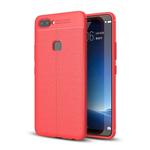 For Vivo  X20 Litchi Texture Full Coverage TPU Protective Back Cover Case (Red)