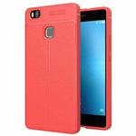 For Huawei P9 Lite Litchi Texture TPU Protective Back Cover Case(Red)