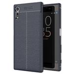 For Sony Xperia XZ / XZs Litchi Texture TPU Protective Back Cover Case(Navy Blue)
