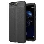 For Huawei P10 Litchi Texture TPU Protective Back Cover Case (Black)