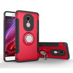 For Xiaomi  Redmi Note 4X Magnetic 360 Degree Rotation Ring Armor Protective Case(Red)