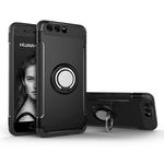 For Huawei P10 Magnetic 360 Degree Rotation Ring Armor Protective Case(Black)