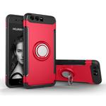 For Huawei P10 Magnetic 360 Degree Rotation Ring Armor Protective Case(Red)