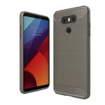 For LG G6 Brushed Carbon Fiber Texture Shockproof TPU Protective Cover Case (Grey)