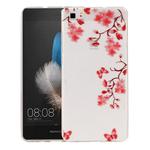 For Huawei  P8 Lite Maple Leaves Pattern IMD Workmanship Soft TPU Protective Case
