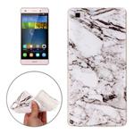 For Huawei P8 Lite White Marbling Pattern Soft TPU Protective Back Cover Case
