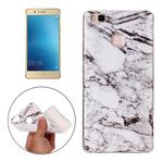 For Huawei P9 Lite White Marbling Pattern Soft TPU Protective Back Cover Case