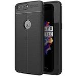 For OnePlus 5 Litchi Texture TPU Protective Back Cover Case (Black)