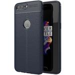For OnePlus 5 Litchi Texture TPU Protective Back Cover Case (navy)