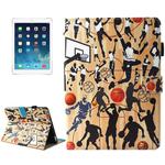 For iPad mini 4 / mini 3 / mini 2 / mini Universal Basketball Sports Pattern Horizontal Flip Leather Protective Case with Holder & Card Slots & Sleep