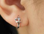 Stud Earrings Ear Buckle Female (Specification: Shiny Clover)