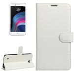 For LG X5 Litchi Texture Horizontal Flip Leather Case with Holder & Card Slots & Wallet(White)