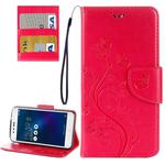 For Asus Zenfone 3 Max / ZC520TL Butterflies Love Flowers Embossing Horizontal Flip Leather Case with Holder & Card Slots & Wallet & Lanyard(Magenta)
