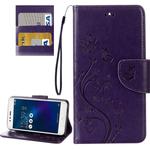 For Asus Zenfone 3 Max / ZC520TL Butterflies Love Flowers Embossing Horizontal Flip Leather Case with Holder & Card Slots & Wallet & Lanyard